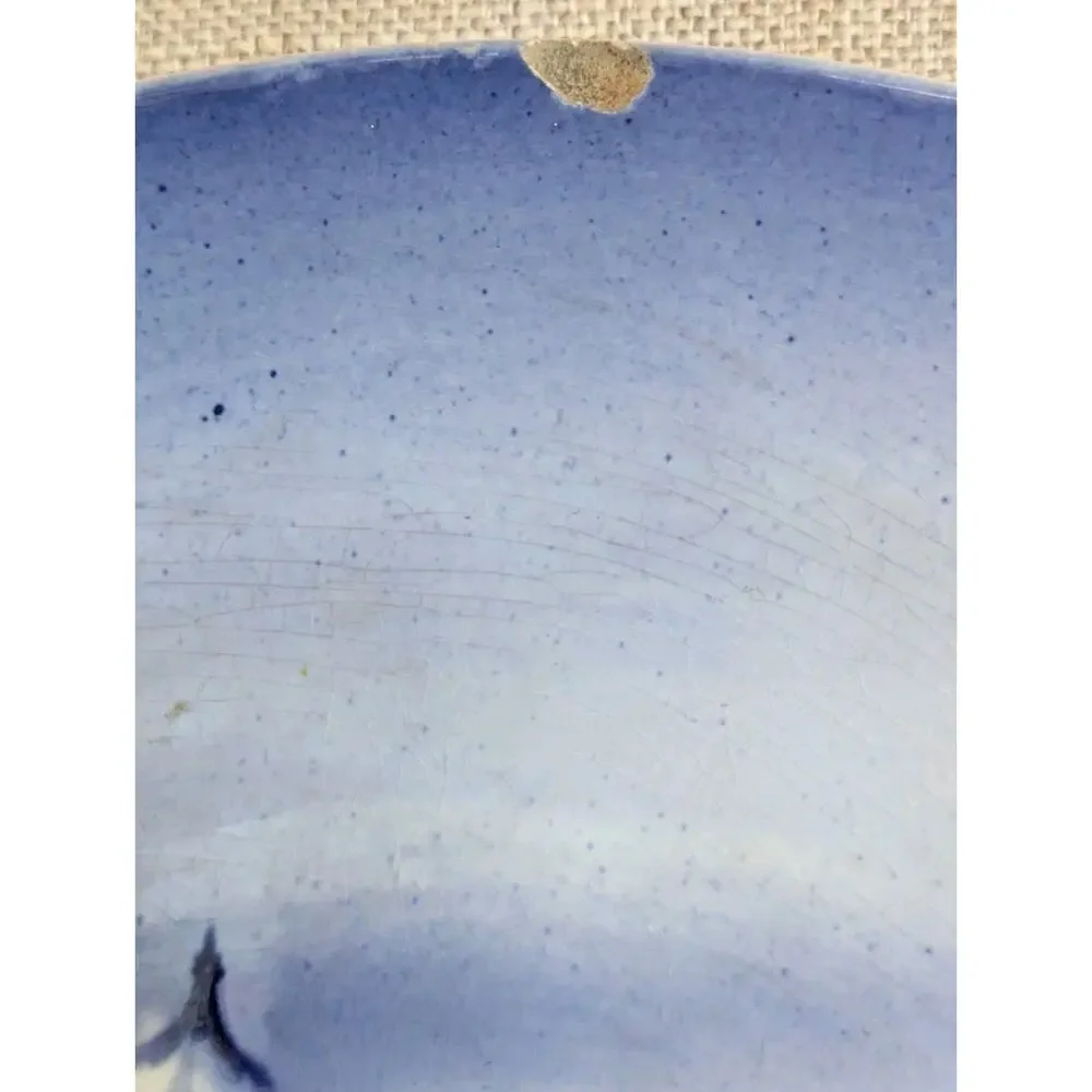Villeroy & Boch Blue White Elk Deer Plate Bull And Cow Elk In Winter Meadow